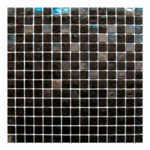 Piastrelle a mosaico quadrate nere per pareti e pavimenti.