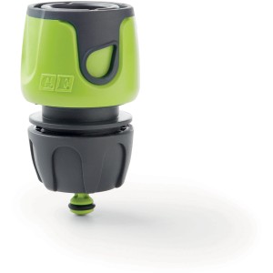 Raccordo irrigazione t.b.t. in verde e grigio.