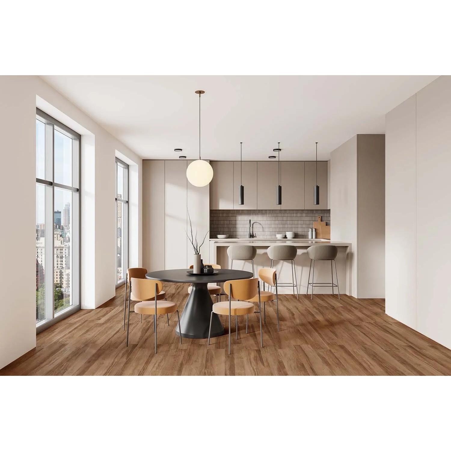 Piastrella in gres porcellanato Ea-Hickory marrone 20x119,8 cm 1,2 m² ...