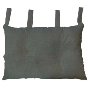 Cuscino grigio t.b.t. con lacci per sedie e panche.