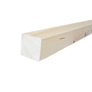 Listello grezzo non trattato in legno chiaro.