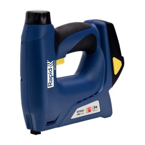 Cucitrice a batteria Rapid BTX530 blu per graffette e chiodi.