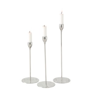 Portacandela Boltze Malte, rotondo, 28 cm, in ferro argentato per decorazioni suggestive.