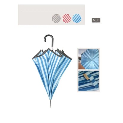 Ombrello automatico in poliestere disegno stripe
