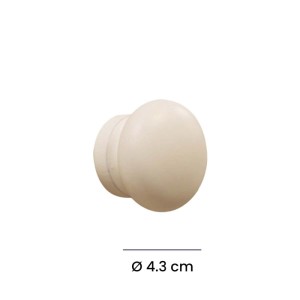 Pomolo mobili faggio laccato Ø 43 mm bianco
