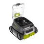 Robot piscina Zodiac CNX 2020 con coperchio aperto, cingoli e spazzole.