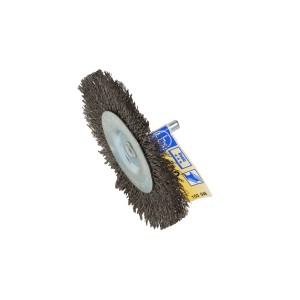 Spazzola a disco LUX, 100 mm, grana grossa, per smerigliatrici, per rimuovere ruggine e vernice dal metallo.