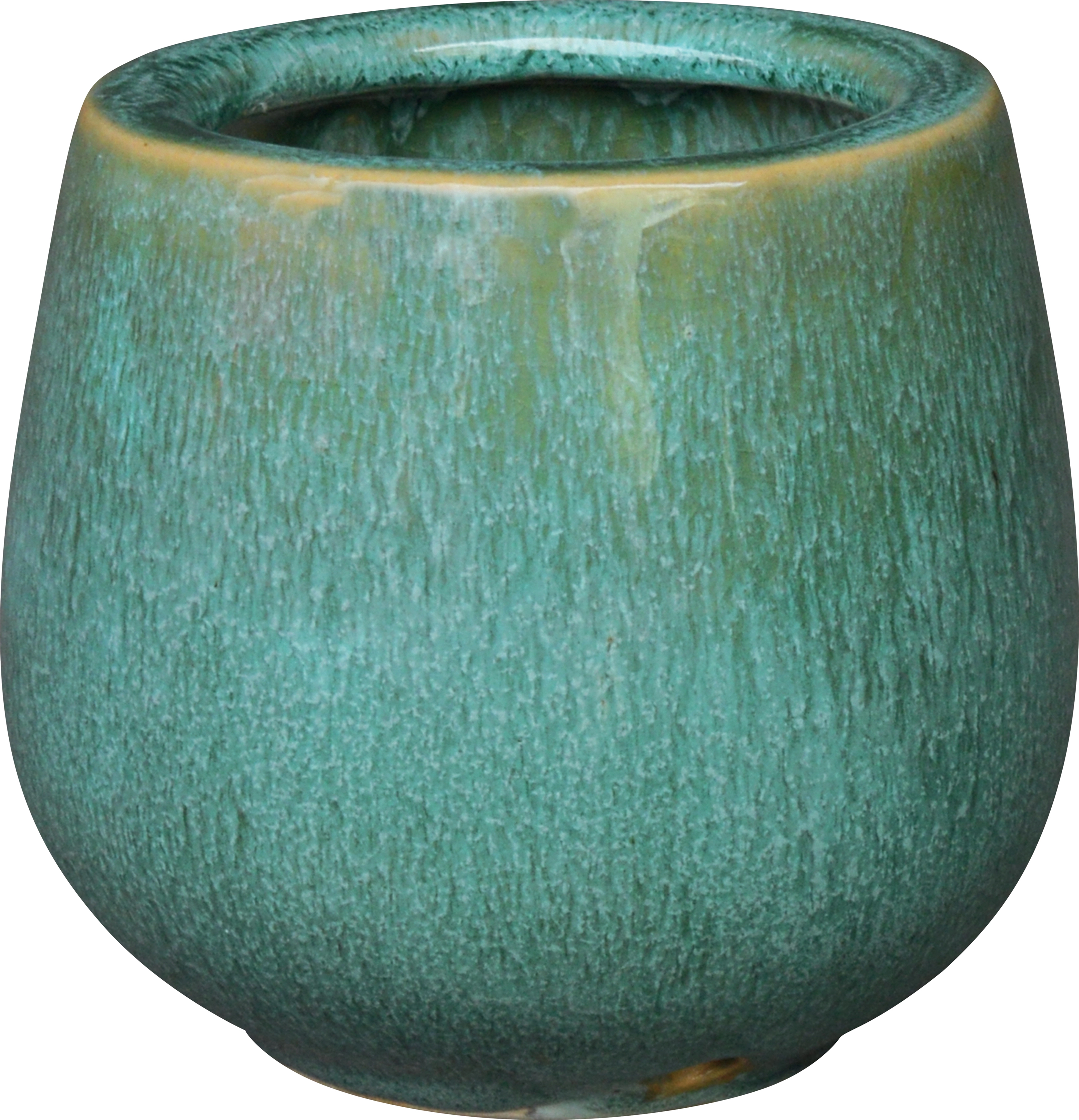 Vaso per piante in ceramica 14x14 cm verde