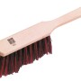 Spazzola a mano LUX Elaston in legno con setole rosse e nere per la pulizia.