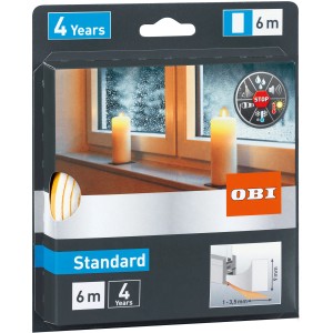 Confezione della guarnizione per porte/finestre in schiuma OBI, bianca, 6m