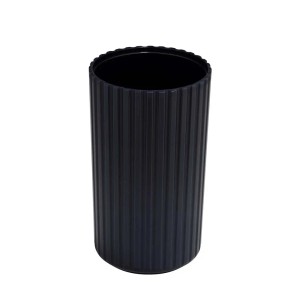 Portaspazzolino nero t.b.t. con superficie a coste.