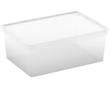 Contenitore in plastica C Box trasparente S 26x37x14 cm