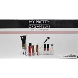 Organizer trucchi trasparente curvo 28x12x6,5 cm