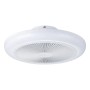 Plafoniera LED bianca t.b.t. con ventilatore integrato.