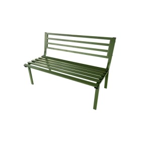 Panca da giardino in acciaio Montecarlo 2 posti 127x61x80 cm verde