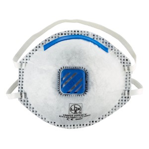 Mascherina antipolvere LUX FFP2 con valvola e filtro a carboni attivi.