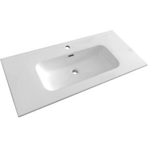 Lavabo in ceramica bianco t.b.t. per bagno e WC.