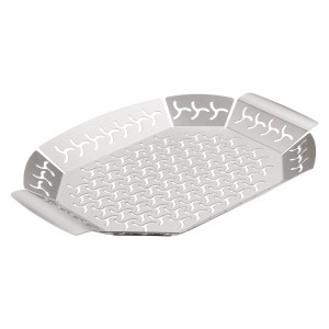 Cesto per griglia Weber Premium in acciaio inox, grande. Vaschetta per verdure e cibi delicati.