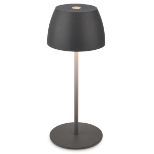 Brilo Serina Mini lampada da tavolo a LED a batteria in antracite, alta 20 cm, per esterni.