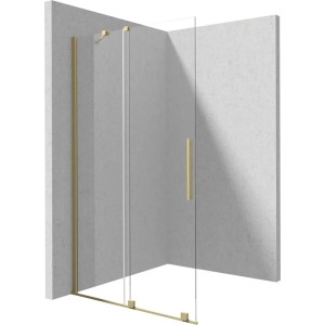 Parete doccia scorrevole Cabaiguán Idrostile 1200x1950 mm oro spazzolato