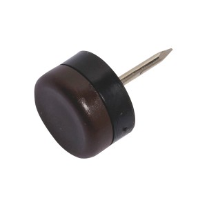 Pattino in plastica con perno, Ø 18 mm, per mobili e protezione superfici.