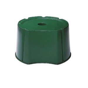 Supporto verde per serbatoio acqua piovana da 210 l e 310 l, per un facile prelievo dell'acqua.