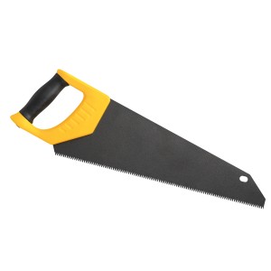 Sega a mano LUX Speedcut 400 mm con manico giallo-nero per tagli rapidi.