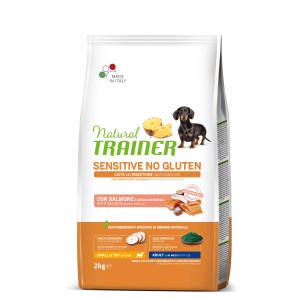Natural Trainer Sensitive No Gluten cibo secco per cani, confezione da 2kg.
