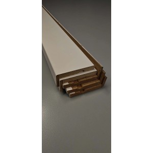 t.b.t. per porte, finitura bianca, dettaglio della struttura in legno.