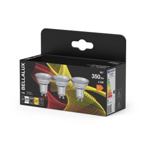 Lampadina LED con riflettore Bellaux 350 lm 2700K bianco caldo 3 pz