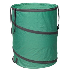 Sacco da giardino Pop Up verde con capacità di 150 l per la raccolta di rifiuti da giardino.