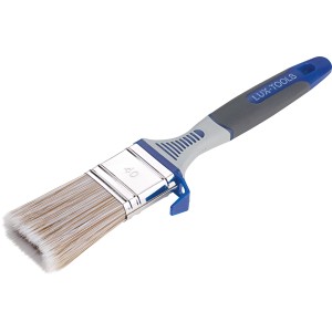 Pennello piatto LUX per impregnante 40 mm con serbatoio, pennello per legno con manico ergonomico.