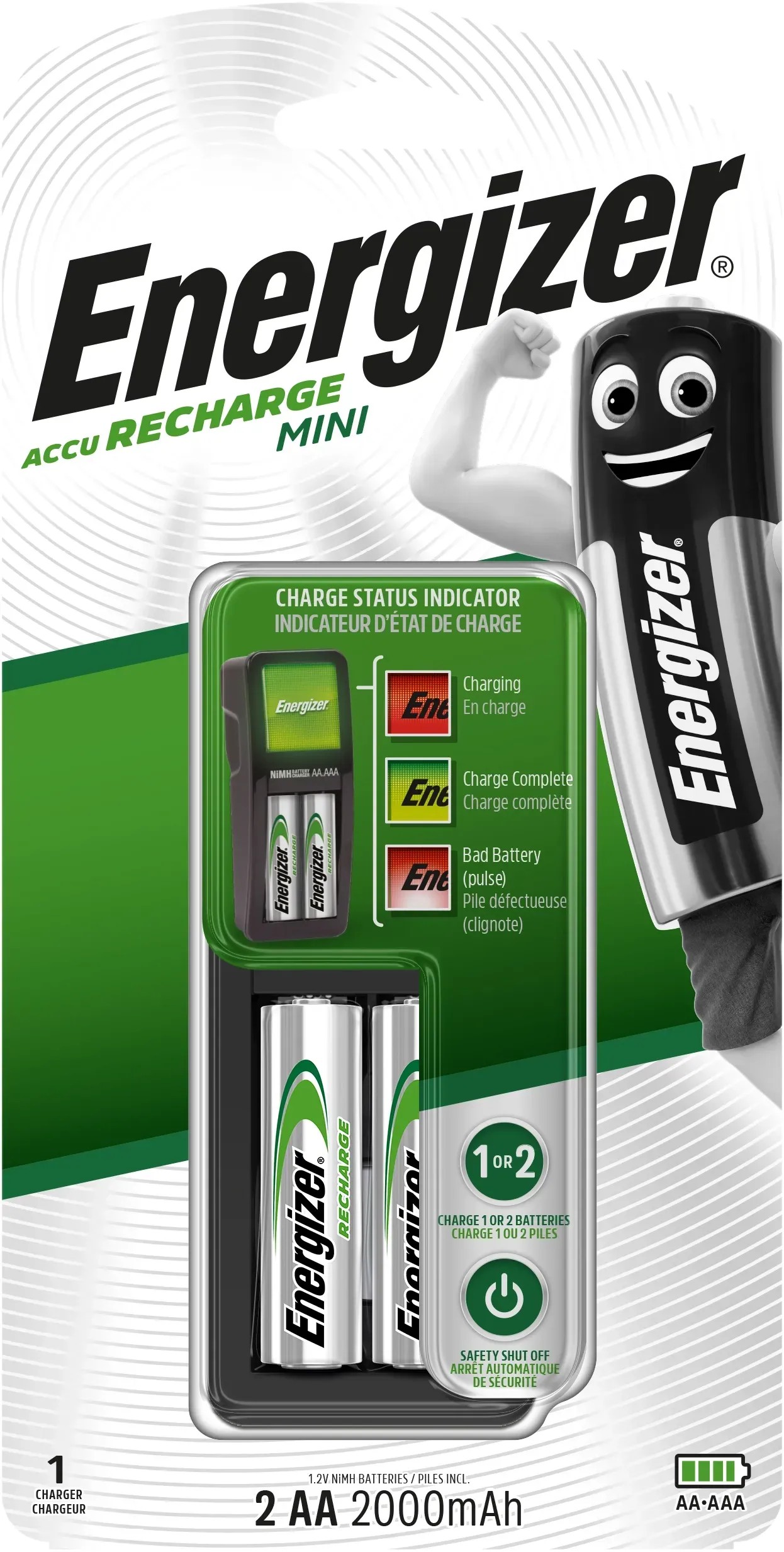 Caricabatterie Energizer 20V 2.2A - Alimentatore Per Utensili A Batteria Energizer