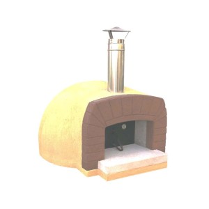 Forno barbecue in muratura con camino. Ideale per feste in giardino e grigliate all'aperto.