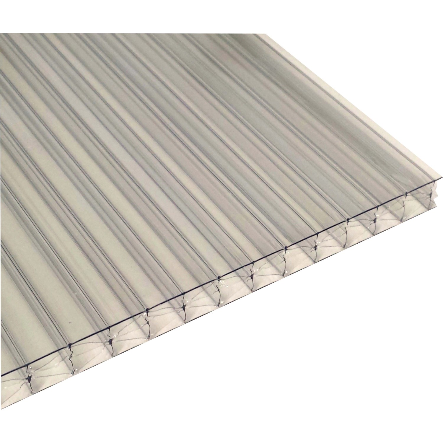 Lastra Policarbonato Alveolare 2100x1000mm Spessore 16mm 5 Pareti Trasparente - Per Serre, Verande, Coperture