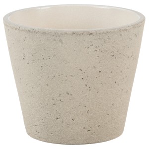 Scheurich vaso decorativo 701, Ø 13.1 cm, Taupe Stone, effetto cemento per interni.