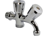 Rubinetto Arresto Universale 1/2 X 3/4 - Valvola Angolare Per Lavatrice E Lavastoviglie, Doppio Controllo, Cromato - Foto 8