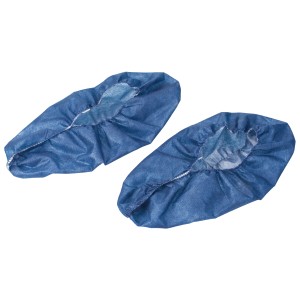 Copriscarpe blu LUX, 10 pezzi, taglia universale con elastico per protezione e pulizia.