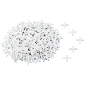 Distanziatori per piastrelle LUX, 4 mm, 250 pezzi, in plastica, per fughe uniformi.