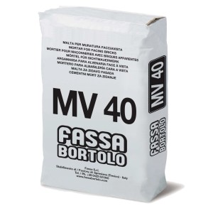 Sacco di malta Fassa Bortolo MV 40 per muratura facciavista.
