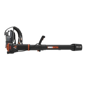 Soffiatore a batteria con supporto per zaino. Soffiatore per giardinaggio.