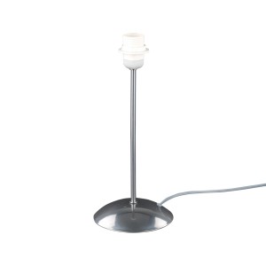 Base per lampada da tavolo in metallo argentato per design personalizzato.