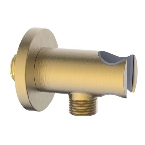 Supporto doccia color oro, accessorio per doccia.