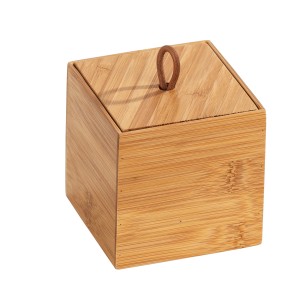 Wenko Bamboo Box Terra S con coperchio, scatola in bambù naturale.
