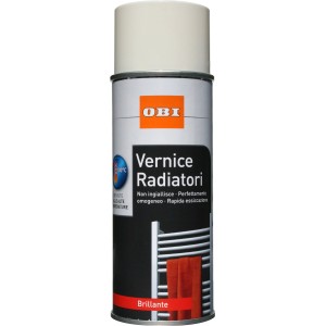 Vernice spray per radiatori, resistente al calore, brillante.