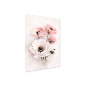 Canvas 60x80 cm bouquet white&pink