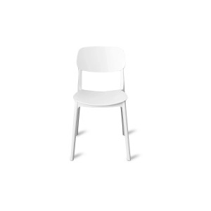 Sedia impilabile bianca t.b.t. per interni.