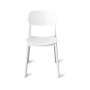 Sedia impilabile bianca t.b.t. per interni.