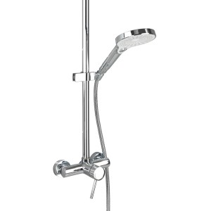 Wenko supporto doccia metallo 25 mm cromato su asta doccia con doccetta.