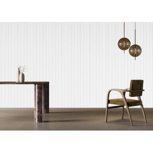 Pannello decorativo da parete t.b.t. con tavolo, sedia e lampade.